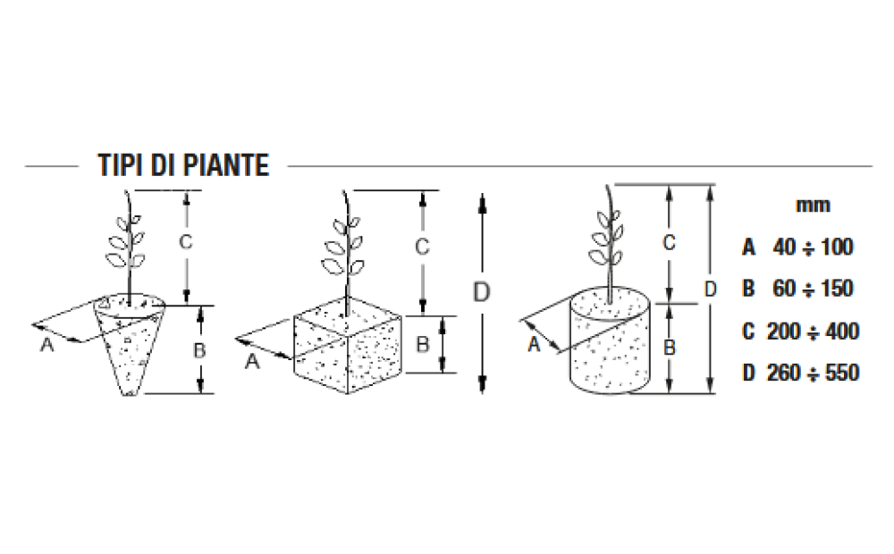 Spapperi TC MAXI TWINDRIVE Per piantine arboree in vaso con dimensioni fino a Ø 12 cm, altezza 55/60 cm Nuovo - 4