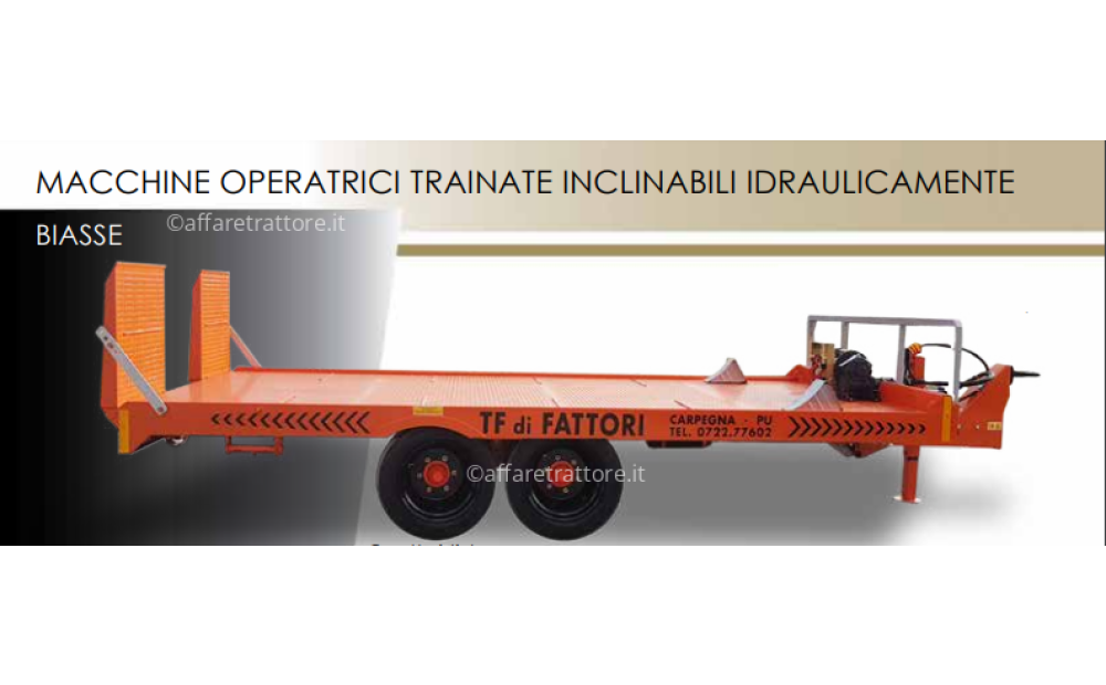 TF di Fattori Carrelloni inclinabili per trasporto mezzi d’opera Nuovo - 1
